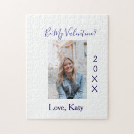 Be my valentine love name purple year photo simple puzzle
