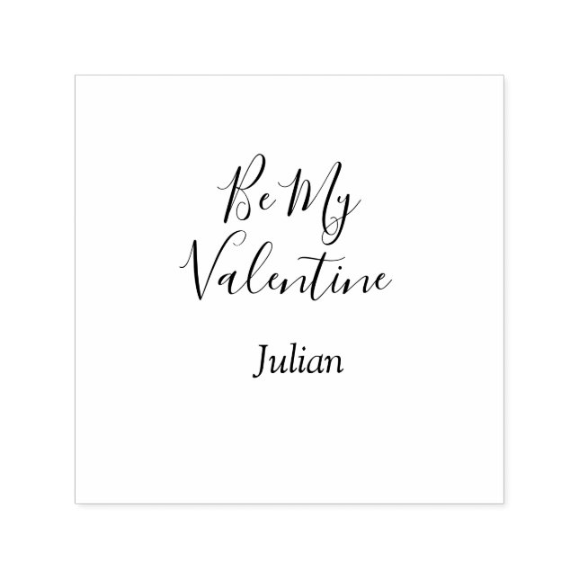 Be my valentine red name elegant love couple  permastempel (Design)