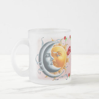 Be my Valentine said the Moon on a  Mattglastasse