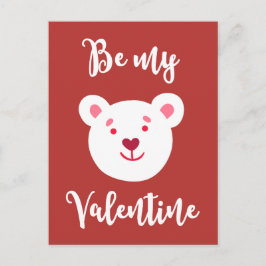 Be My Valentine Teddy Bear for Kids Feiertagspostkarte