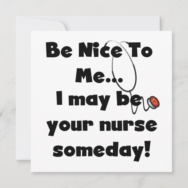 Be Nice Nurse T - Shirt und Geschenke (Vorderseite)