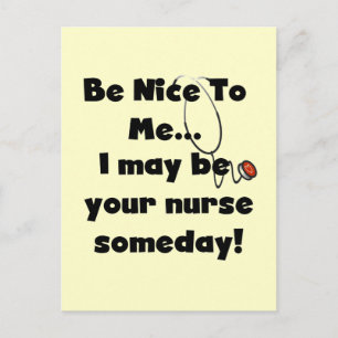 Be Nice Nurse Tshirts und Geschenke Postkarte