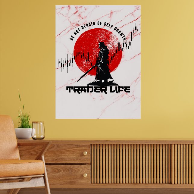 Be not afraid | Motivation | Samurai N Marble Poster (Wohnzimmer 2)
