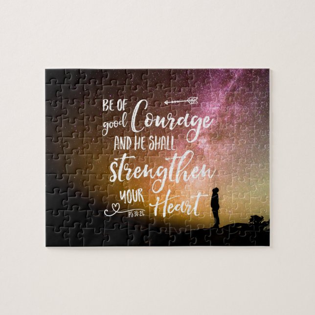 Be of Good Courage night sky - Psalm 31:24 Jigsaw Puzzle (Horizontal)