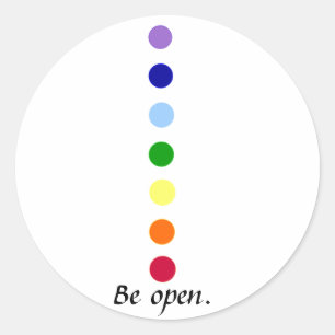 Be Open - Einfache Chakra Design Sticker