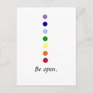 Be Open - Einfaches Chakra Design Postkarte