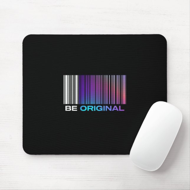 Be Original – Holographic Barcode-Inspired Mousepad (Mit Mouse)