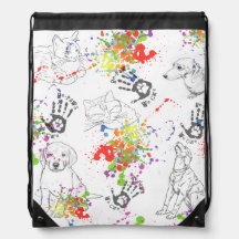 Be-Paws-We Care-Backpack-Zeichenkette