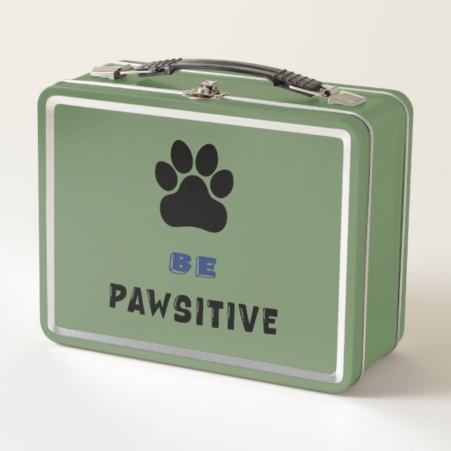 Be Pawsitive Lunch Box – Cute & Uplifting (Vorderseite)
