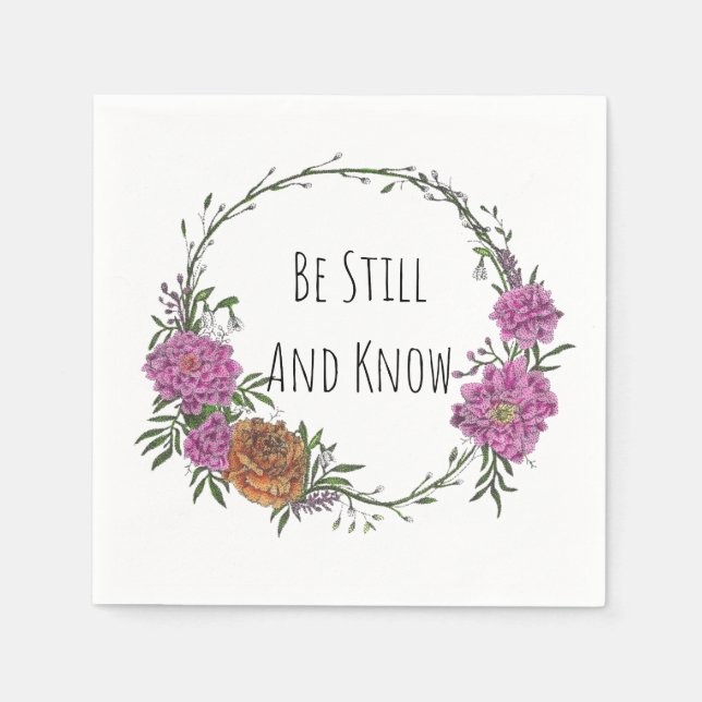 Be Still and Know Napkins Serviette (Vorderseite)