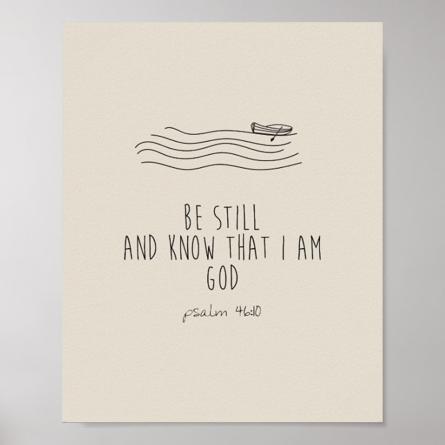 Be still and know that I am God  Poster (Vorne)