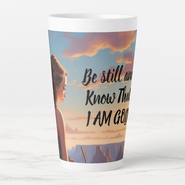 Be Still & Know That I Am God Custom Mug Milchtasse (Vorderseite)