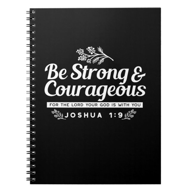 Be Strong and Courageous – Joshua 1:9 Bible Verse  Notizblock (Vorderseite)