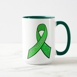 "Be Strong" Lyme Disease Awareness Ribbon-Kaffee Tasse