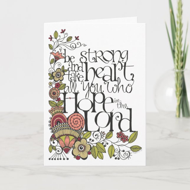 Be Strong - Prayer Card Karte (Vorderseite)