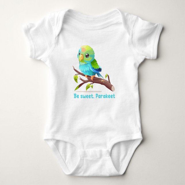 Be sweet, Parakeet Baby Strampler (Vorderseite)