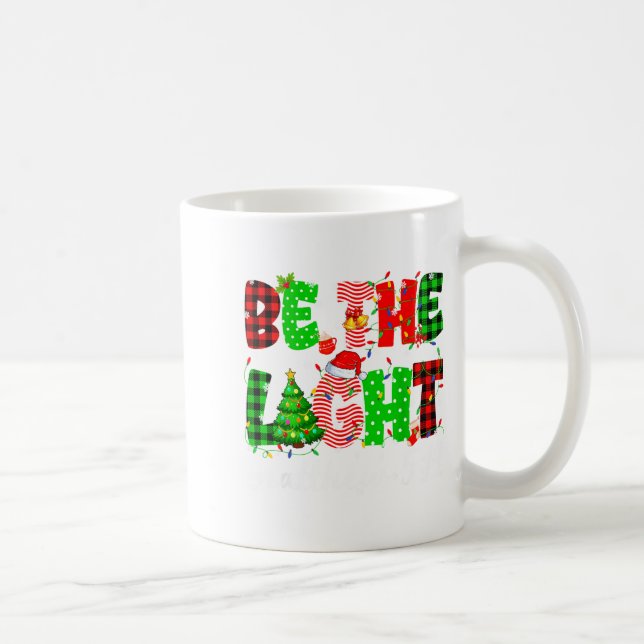 Be The Light Christian Christmas Pjs Xmas Men Wome Kaffeetasse (Rechts)