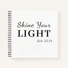 Be the Light Christian Scripture Design Notizbuch
