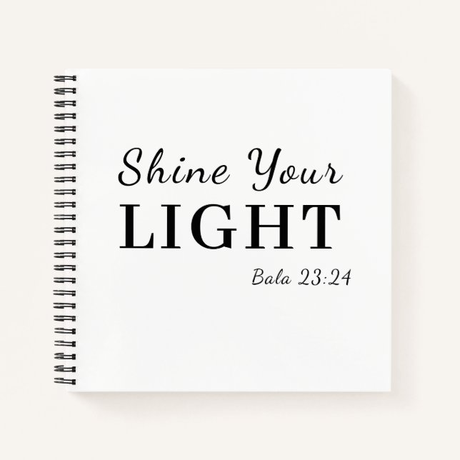 Be the Light Christian Scripture Design Notizbuch (Vorderseite)