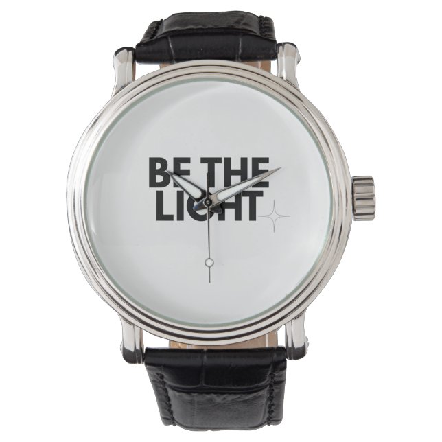 Be the Light - Minimalist Christian Wrist Watch Armbanduhr (Vorderseite)