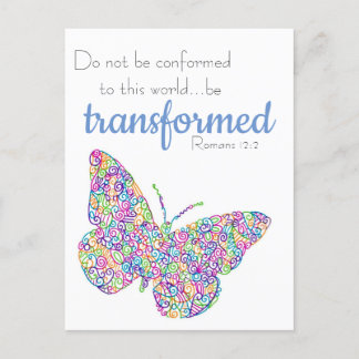 "...Be transformierte" Schmetterlingspackkarte Postkarte