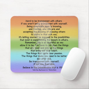 Be Transparent Mousepad