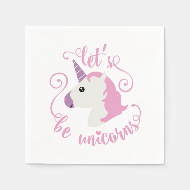 Be Unicorns (Emoji) Serviette (Vorderseite)