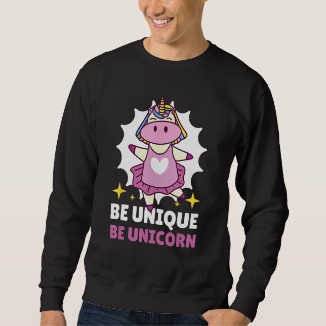 Be Unique Be Unicorn 3 Sweatshirt (Vorderseite)