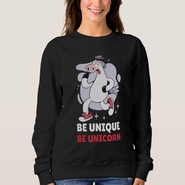 Be Unique Be Unicorn 3 Sweatshirt (Vorderseite)