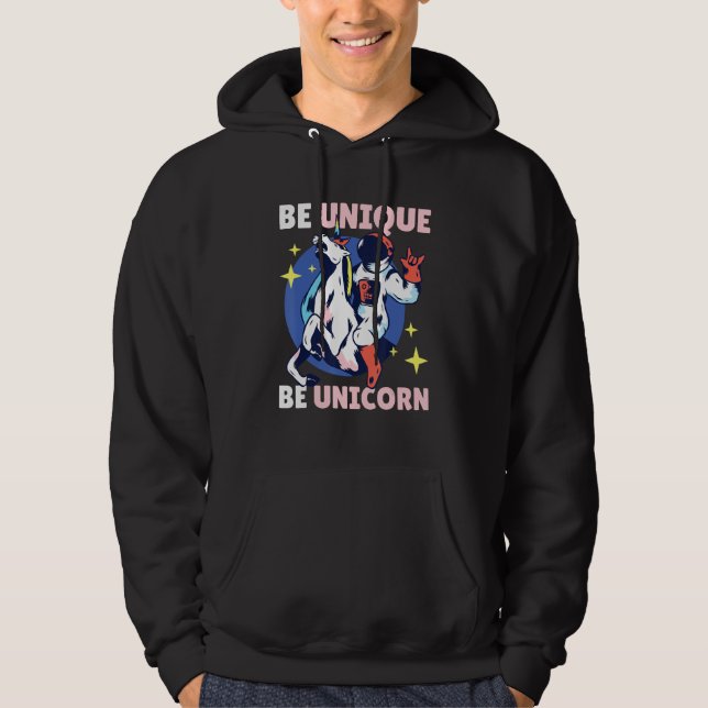 Be Unique Be Unicorn 7 Hoodie (Vorderseite)