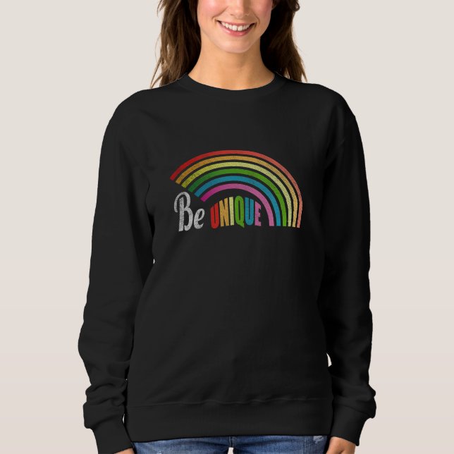 Be Unique  Motivational Messages Sweatshirt (Vorderseite)