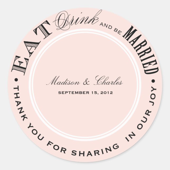 & BE VERHEIRATET | FAVOR STICKERS (Vorderseite)