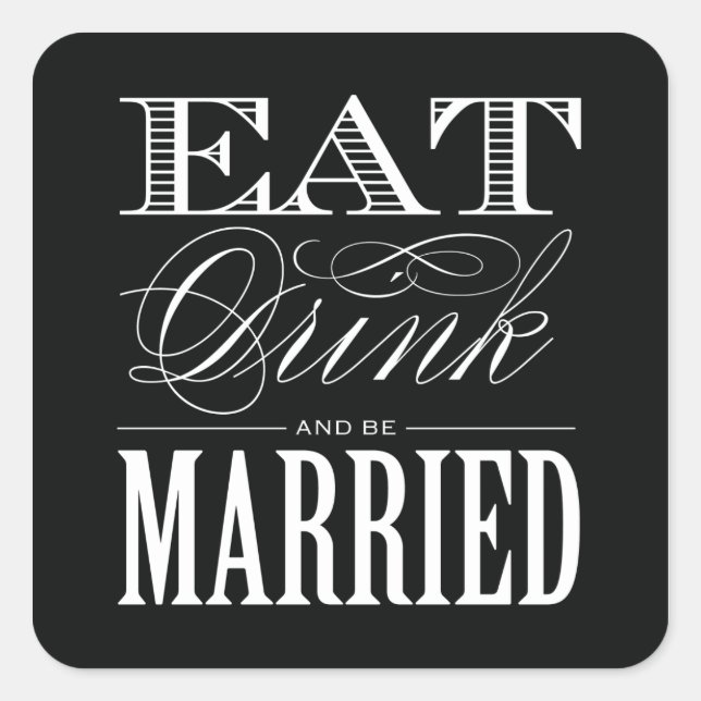 & BE VERHEIRATET | FAVOR STICKERS (Vorderseite)