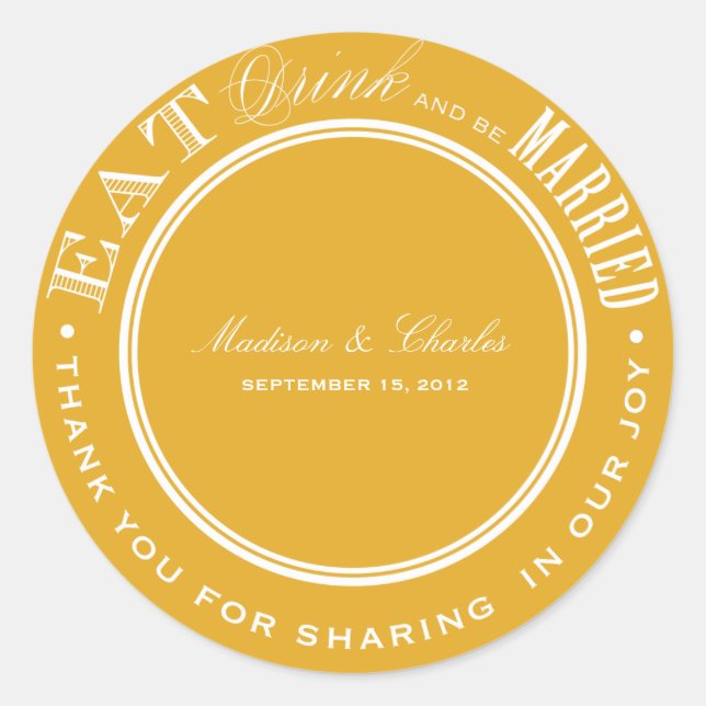& BE VERHEIRATET | FAVOR STICKERS (Vorderseite)