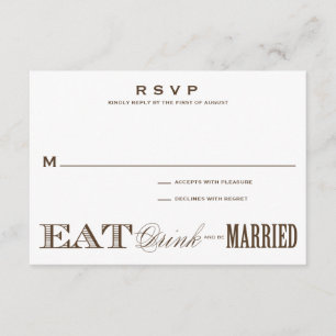 & BE VERHEIRATET   UAWG 3,5 x 5 RSVP Karte