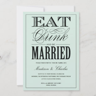 & BE VERHEIRATET  WEDERINVITATION EINLADUNG