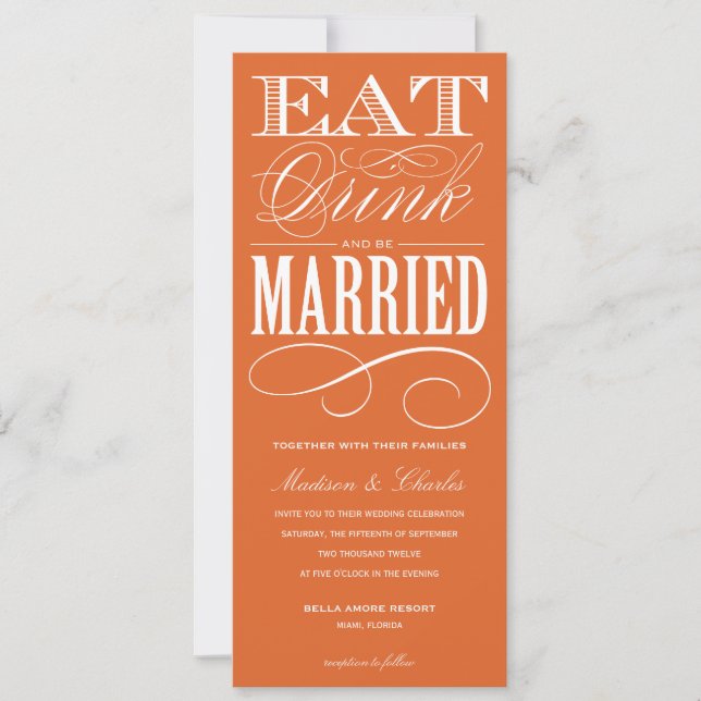 & BE VERHEIRATET| WEDERINVITATION STYLE 2 EINLADUNG (Vorderseite)