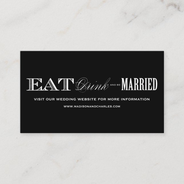 & BE VERHEIRATET | WEDING WEBSITE CARDS BEGLEITKARTE (Vorderseite)