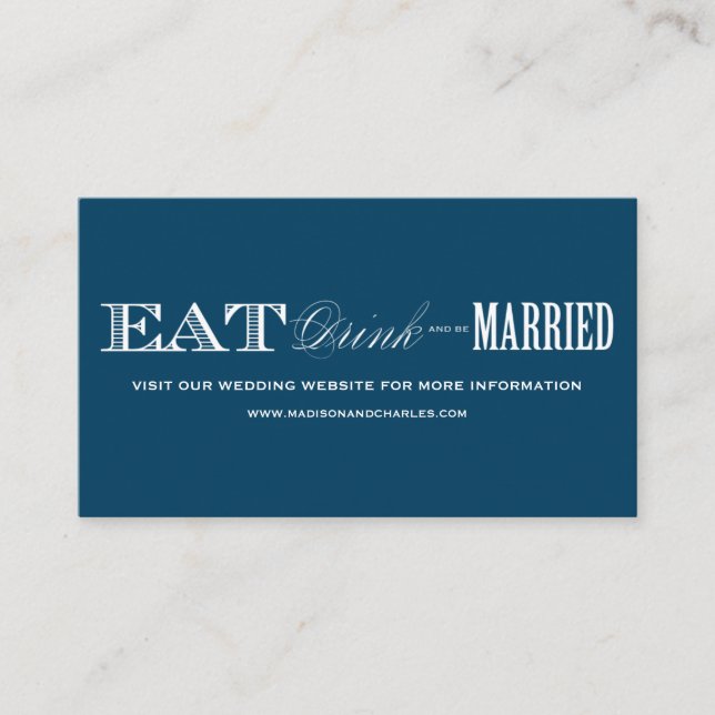 & BE VERHEIRATET | WEDING WEBSITE CARDS BEGLEITKARTE (Vorderseite)