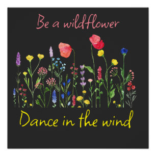 BE WILDBLUME BOHO CHIC T - Shirt Poster