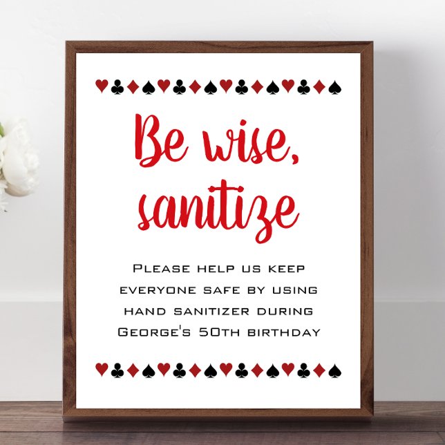 Be Wise Sanitize Las Vegas Casino Poster (Von Creator hochgeladen)