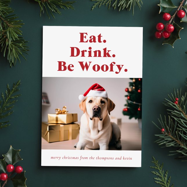 Be Woofy Funny Pet Hund Foto Weihnachten (Von Creator hochgeladen)
