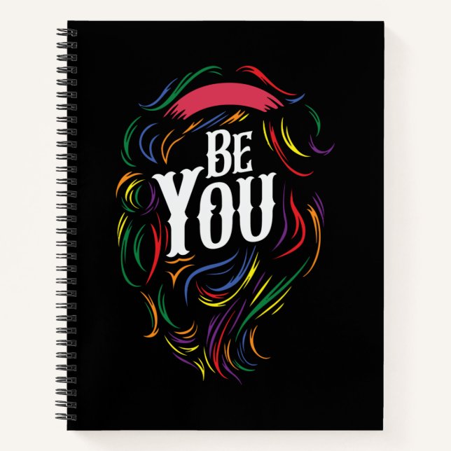 Be You | LGBTQ | Rainbow | Gay Pride Notizbuch (Vorderseite)