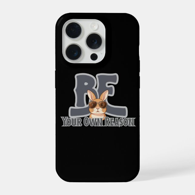 Be Your Own Reason Bunny – Cute Motivational iPhone Hülle (Rückseite)