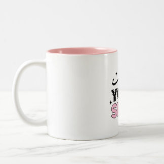 "Be Your Self" Inspirational Black and Pink Mug Zweifarbige Tasse