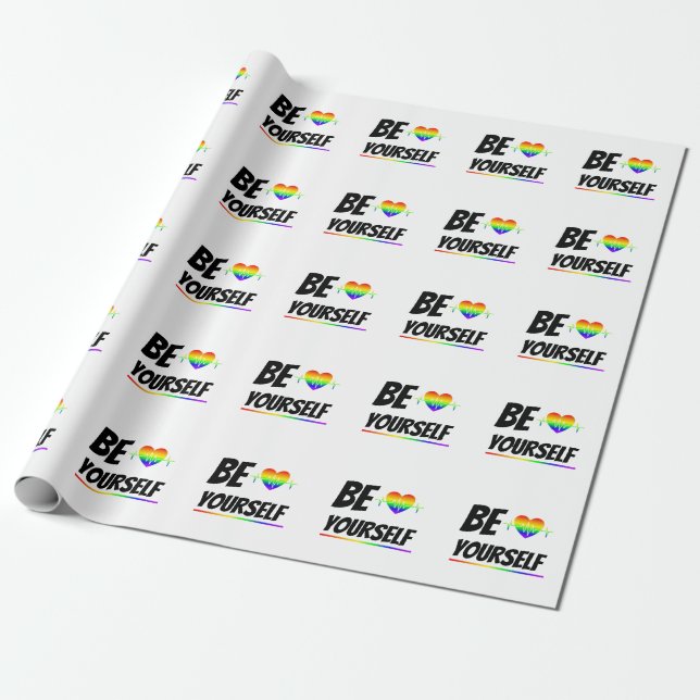 Be yourself  | LGBTQ+ Pride  Geschenkpapier (Ungerollt)