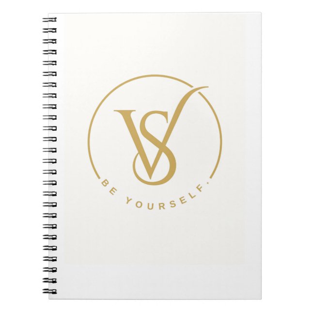 Be Yourself VS Monogram Logo Notizblock (Vorderseite)
