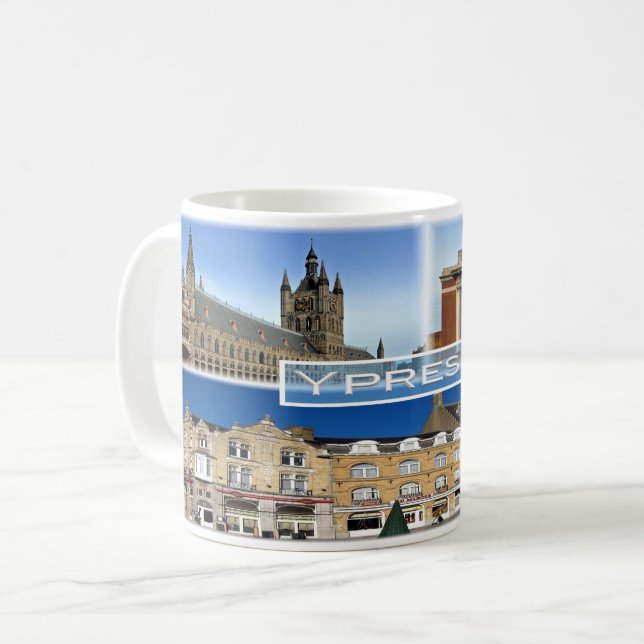 BE Ypres - Lakenhal, im Museum für Flandern-Felder Kaffeetasse (Vorderseite Links)