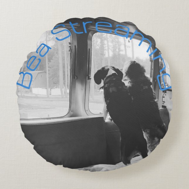 Bea Streaming Bailey Pillow Rundes Kissen (Vorderseite)