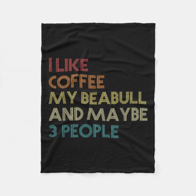 Beabull Downer Coffee Love Funny Quote Vintag Fleecedecke (Vorderseite)